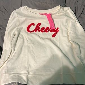 NWT Lilly Pulitzer Long Sleeve Rami Sweatshirt Cheery